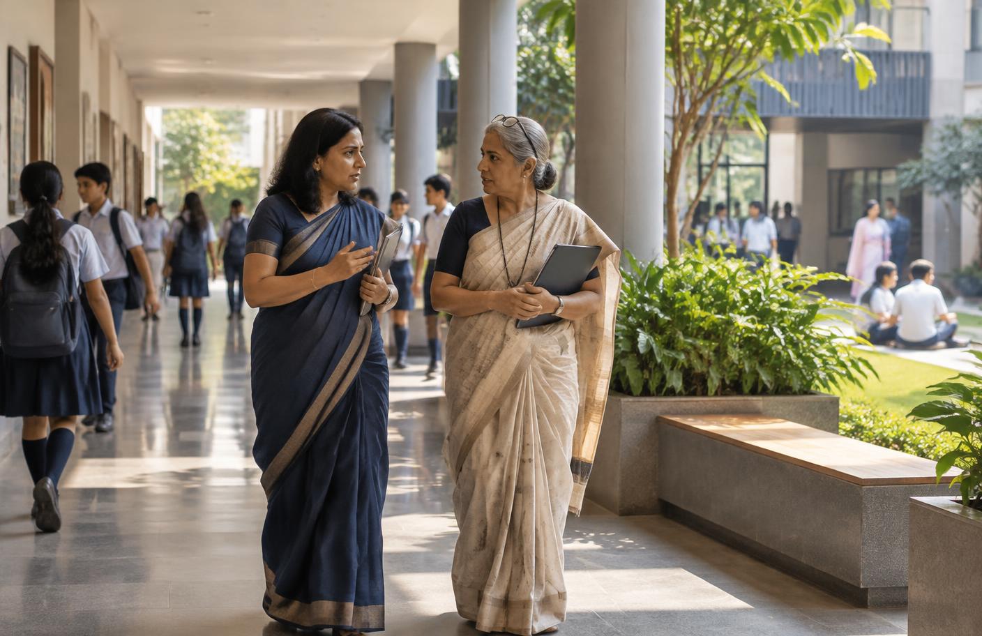 Educational leaders in a contemporary school